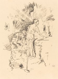 父与子，1895年。 作者 詹姆斯·阿博特·麦克尼尔·惠斯勒