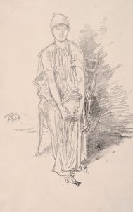 人物研究，1890年。 作者 詹姆斯·阿博特·麦克尼尔·惠斯勒