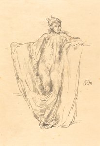 人物研究，1894年。 作者 詹姆斯·阿博特·麦克尼尔·惠斯勒
