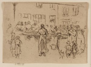 鱼女》，奥斯坦德，1887年。 作者 詹姆斯·阿博特·麦克尼尔·惠斯勒