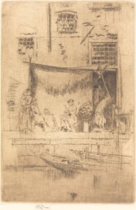 水果摊，1880年。 作者 詹姆斯·阿博特·麦克尼尔·惠斯勒
