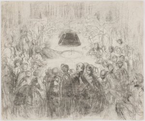 巴登-巴登的赌博厅，1858年。 作者 詹姆斯·阿博特·麦克尼尔·惠斯勒