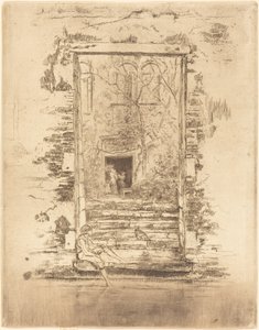 花园，1880年。 作者 詹姆斯·阿博特·麦克尼尔·惠斯勒