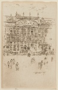 大广场，布鲁塞尔，1887年。 作者 詹姆斯·阿博特·麦克尼尔·惠斯勒