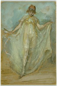 绿色和蓝色：舞者，约1893年 作者 詹姆斯·阿博特·麦克尼尔·惠斯勒