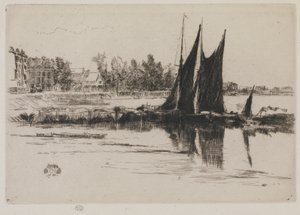 赫灵汉姆，1859年（纸上蚀刻） 作者 詹姆斯·阿博特·麦克尼尔·惠斯勒