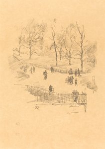 肯辛顿花园，1896年。 作者 詹姆斯·阿博特·麦克尼尔·惠斯勒