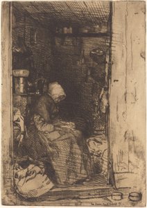 La Vieille aux Loques, 1858年。 作者 詹姆斯·阿博特·麦克尼尔·惠斯勒