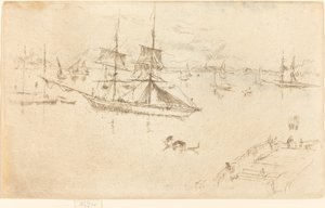 潟湖：中午，18791880。 作者 詹姆斯·阿博特·麦克尼尔·惠斯勒