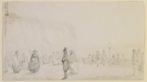 Les Côtes à Dieppe, 1857年。 作者 詹姆斯·阿博特·麦克尼尔·惠斯勒