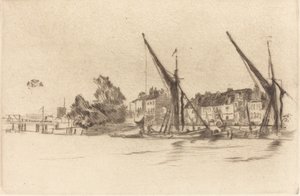 Lindsey Houses, 1877年。 作者 詹姆斯·阿博特·麦克尼尔·惠斯勒