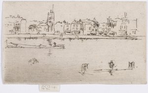 小切尔西纪念馆，1887年。 作者 詹姆斯·阿博特·麦克尼尔·惠斯勒
