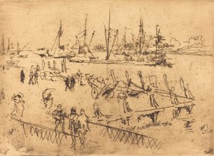 Little Dordrecht, 1884. 作者 詹姆斯·阿博特·麦克尼尔·惠斯勒
