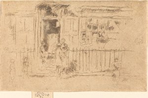 小台阶，切尔西，约1884-1886。 作者 詹姆斯·阿博特·麦克尼尔·惠斯勒