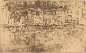 长屋--戴尔公司--阿姆斯特丹，1889年。 作者 詹姆斯·阿博特·麦克尼尔·惠斯勒