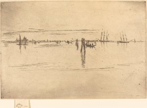 长湖，1880年。 作者 詹姆斯·阿博特·麦克尼尔·惠斯勒