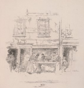 切尔西的Maunders鱼店，1890年。 作者 詹姆斯·阿博特·麦克尼尔·惠斯勒