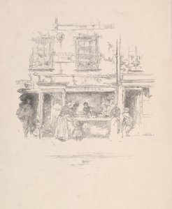 切尔西的Maunders鱼店，1890年。 作者 詹姆斯·阿博特·麦克尼尔·惠斯勒
