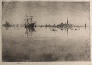 夜曲，1880年。 作者 詹姆斯·阿博特·麦克尼尔·惠斯勒