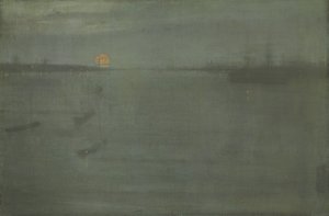 夜曲：蓝色和金色，南安普敦水 作者 詹姆斯·阿博特·麦克尼尔·惠斯勒