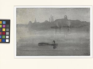 夜曲：巴特西的泰晤士河（石版画） 作者 詹姆斯·阿博特·麦克尼尔·惠斯勒