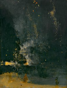 黑色和金色的夜曲，坠落的火箭，1875年