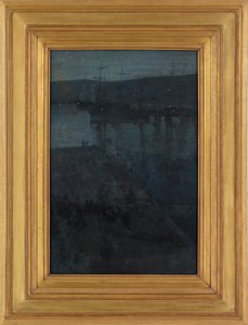 蓝色和金色的夜曲：瓦尔帕莱索，1866-约1874。 作者 詹姆斯·阿博特·麦克尼尔·惠斯勒
