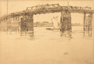 老巴特西桥，1879年。 作者 詹姆斯·阿博特·麦克尼尔·惠斯勒
