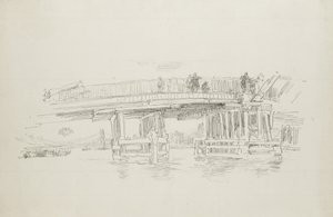 老巴特西桥，1879年，1887年出版 作者 詹姆斯·阿博特·麦克尼尔·惠斯勒