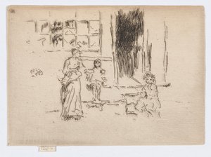 衬裙巷，约 1886-88 年（蚀刻版画；纸上墨水） 作者 詹姆斯·阿博特·麦克尼尔·惠斯勒