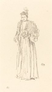 肖像研究：Charlotte R. Williams小姐，1892年。 作者 詹姆斯·阿博特·麦克尼尔·惠斯勒