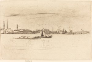 普莱斯的蜡烛厂，约1875年。 作者 詹姆斯·阿博特·麦克尼尔·惠斯勒