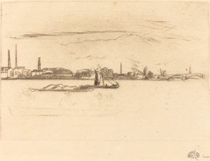 普莱斯的蜡烛厂，约1875年。 作者 詹姆斯·阿博特·麦克尼尔·惠斯勒