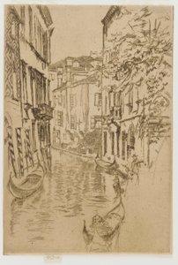 安静的运河，1879-1880。 作者 詹姆斯·阿博特·麦克尼尔·惠斯勒