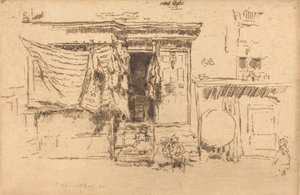 米尔曼街的布店，约1886-1888。 作者 詹姆斯·阿博特·麦克尼尔·惠斯勒