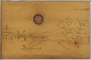 河流景观，1866-1878。 作者 詹姆斯·阿博特·麦克尼尔·惠斯勒