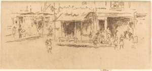 圣詹姆斯广场，豪斯迪奇，约1886-1888。 作者 詹姆斯·阿博特·麦克尼尔·惠斯勒
