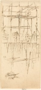 萨沃伊脚手架，约1887年。 作者 詹姆斯·阿博特·麦克尼尔·惠斯勒