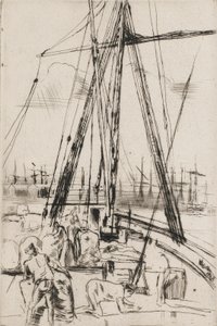 在利物浦的航运，1867年。 作者 詹姆斯·阿博特·麦克尼尔·惠斯勒