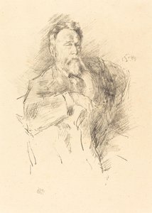 威廉-E.亨利的素描，1896年。 作者 詹姆斯·阿博特·麦克尼尔·惠斯勒