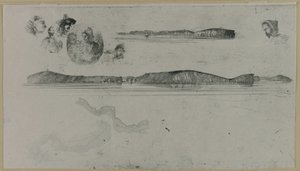海岸测量板上的素描，1854年。 作者 詹姆斯·阿博特·麦克尼尔·惠斯勒