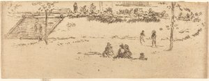 阶梯，格雷旅馆，约1886-1888年。 作者 詹姆斯·阿博特·麦克尼尔·惠斯勒