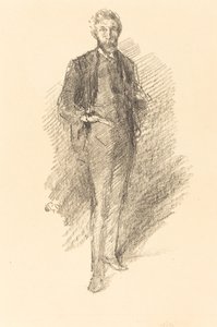 研究：约瑟夫-彭内尔，1896年。 作者 詹姆斯·阿博特·麦克尼尔·惠斯勒