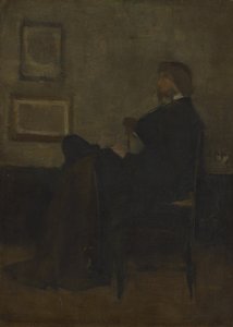 灰色和黑色的安排研究，第2号：托马斯-卡莱尔的肖像，187273。 作者 詹姆斯·阿博特·麦克尼尔·惠斯勒