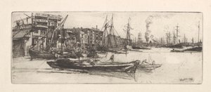 泰晤士仓库，1859年。 作者 詹姆斯·阿博特·麦克尼尔·惠斯勒