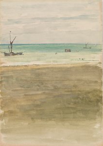 沐浴者》，1882-1883。 作者 詹姆斯·阿博特·麦克尼尔·惠斯勒