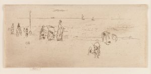东区的海滩，1887年。 作者 詹姆斯·阿博特·麦克尼尔·惠斯勒