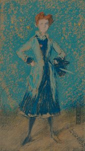 蓝色女孩，c1874 作者 詹姆斯·阿博特·麦克尼尔·惠斯勒