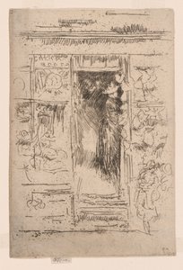 邦尼帽店》，约 1884-86 年（蚀刻版画；纸上墨水） 作者 詹姆斯·阿博特·麦克尼尔·惠斯勒