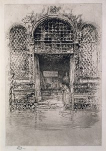 门口，1879-80 作者 詹姆斯·阿博特·麦克尼尔·惠斯勒